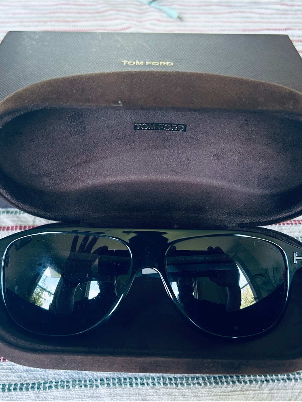 Tom Ford Black Oversized Men's Sunglasses